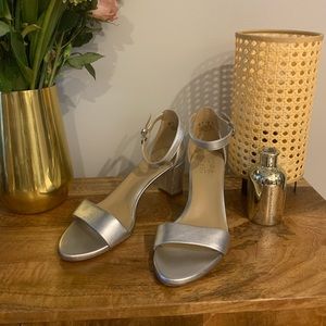 Worn once Naturalizer silver block heel